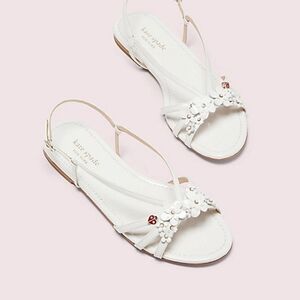 Kate Spade 🌼🐞🌼 Magnolia White Strappy Designer Sandals 9.5 🌼🐞🌼